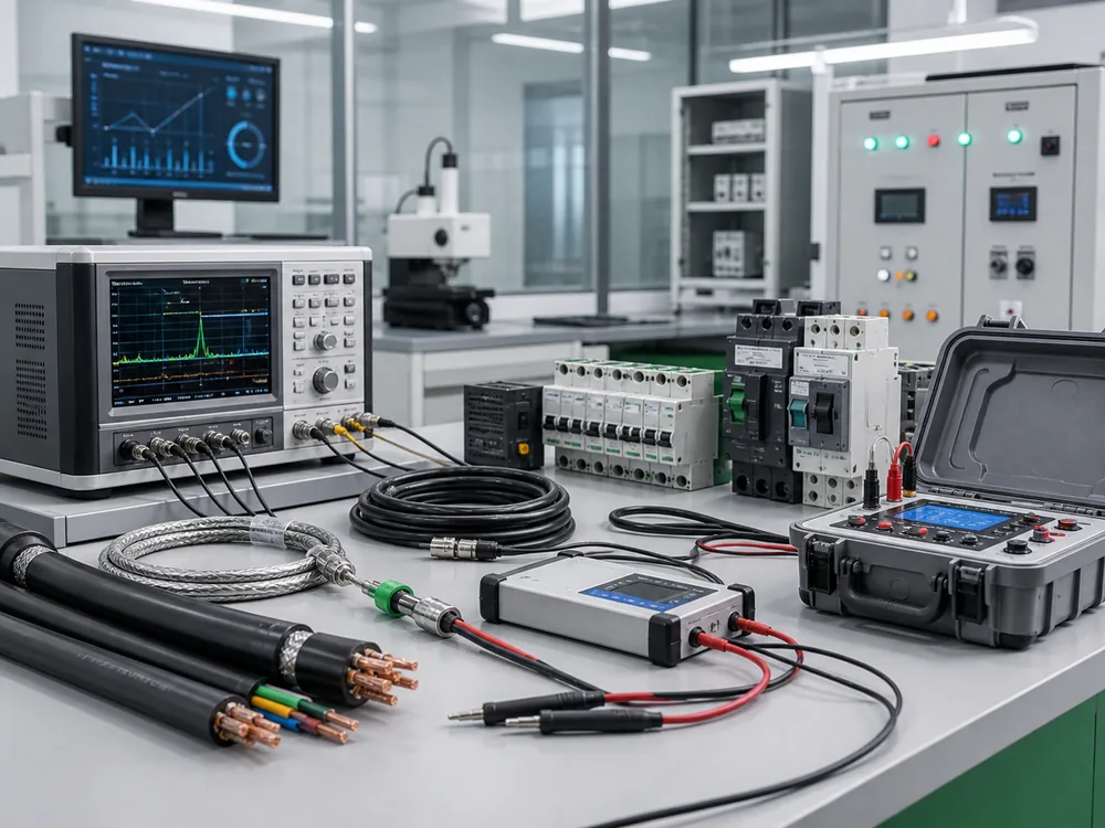 Electrical testing laboratory for cables and switchgear components